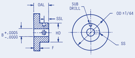 Aluminium, Pin Hub Gear Blank