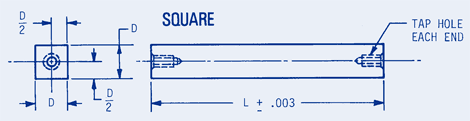 Square, Precision Spacer Posts