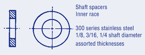 Fastener Assortment Kits - Inner Race Shaft Spacers