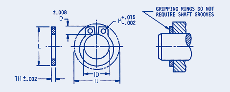 Retaining Rings, Shaft gripping type