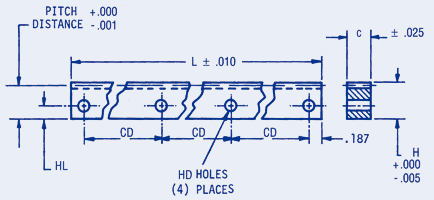 Racks, Machined Inch Rectangular With Mounting Holes