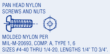 Fastener Assortment Kits-Pan Head Nylon Screws & Nuts