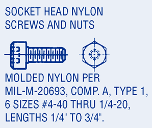 Fastener Assortment Kits-Socket Head Nylon Screws & Nuts