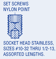 Fastener Assortment Kits-Set Screws Nylon Point