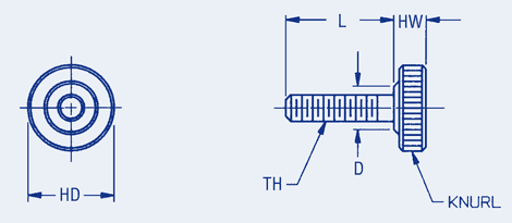 Plastic Head Thumb Screws - metric