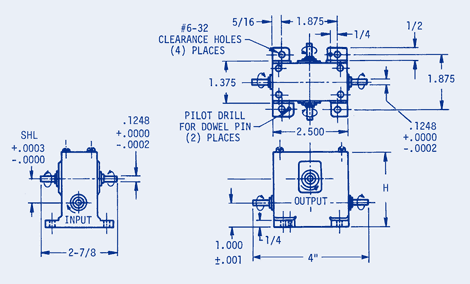 Worm & Wheel Boxes Precision, Light Duty 48 Pitch 1/8 shaft