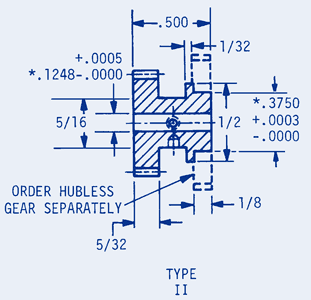 32 Pitch-120 Pitch-1/8 Bore Type II