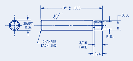 Pinion Shafts 3/16