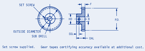 Spur Gear-Pin Hub-48 Pitch