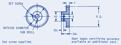 Spur Gear-Pin Hub-96 Pitch