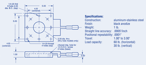 Linear Translation Stages-2 Axis, 25mm to 3