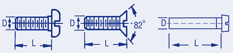 Nylon Screws - pan head, flat head, cheese head - Metric