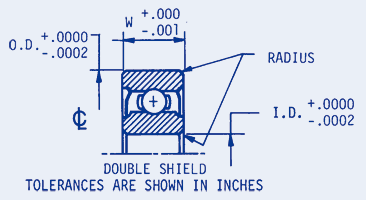 Precision Ball Bearings, Metric, Abec 7, unflanged, shielded