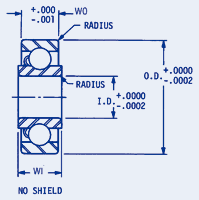 Extended Inner Race Bearing, Inch,Abec 7 unflanged,no shield