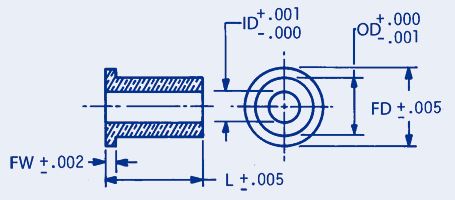 Oil Impregnated Bronze Bearing, commercial, Inch, flanged