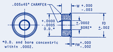 Oil Impregnated Bronze Bearing, Precision, Inch, flanged